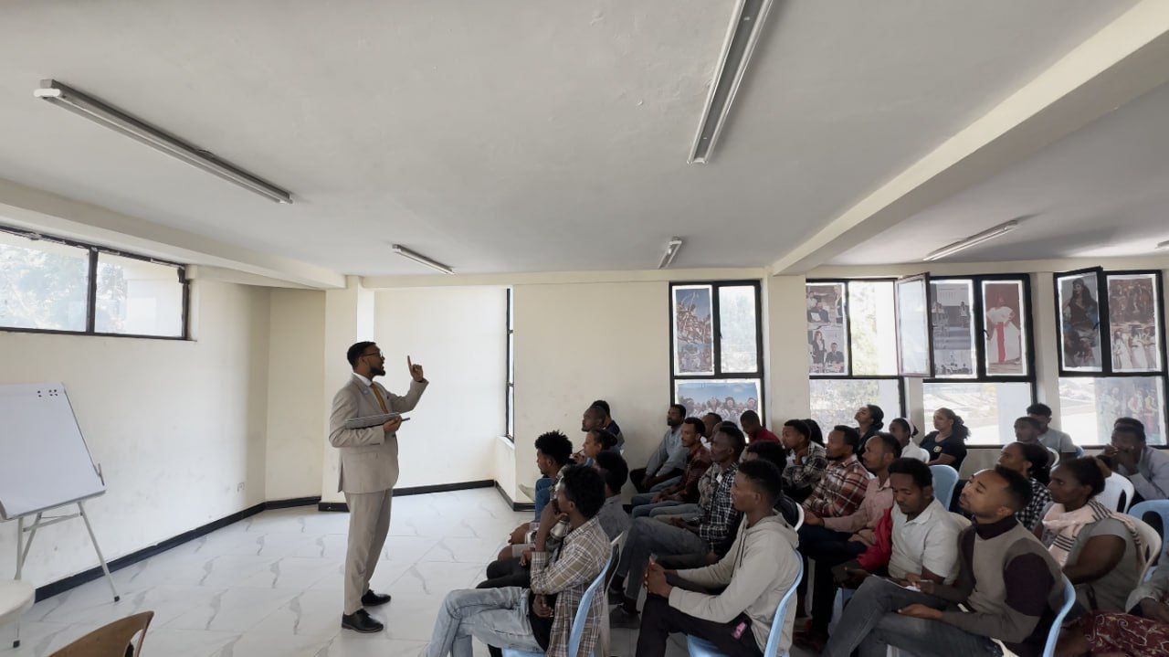 Young people attending a kulehe project youth empowerment workshop in Ethiopia.